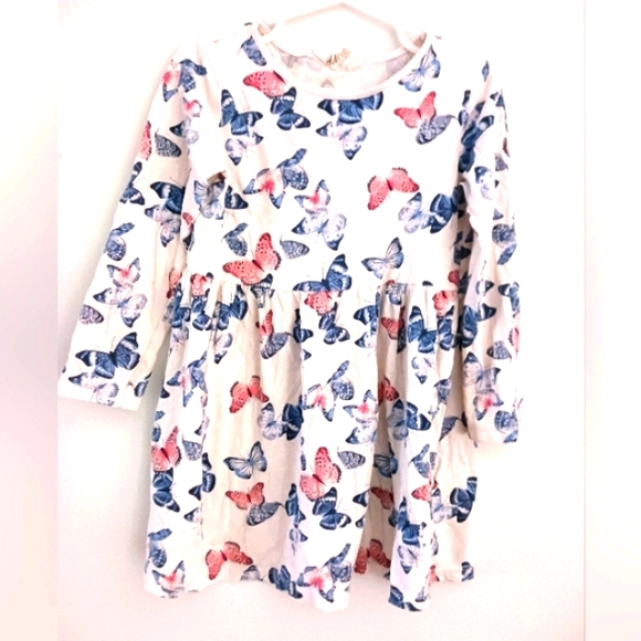 H&M Girls Butterfly Slip on Dress. 100% Cotton. Super Soft. Size 4÷6 yrs. - Picture 1 of 7